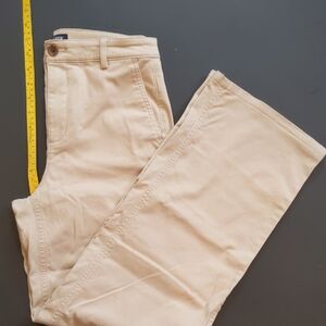 J. Crew Factory Wide Leg Khaki Pants